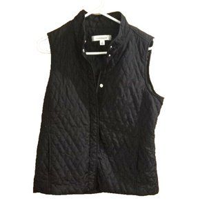 Croft & Barrow Womans Vest size medium black quilted
